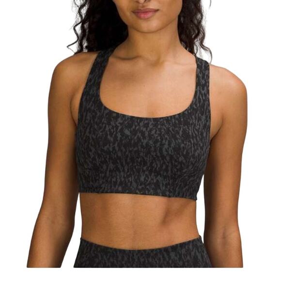 lululemon athletica Other - Lululemon 14 Wunder Train Sports Bra Leopard Camo Deep Coal Multi